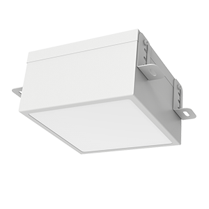 Светодиодный светильник VARTON DL-Grill для потолка Грильято 200х200 мм с шириной ламели 10 мм встраиваемый 20 Вт 3000 К 186х186х80 мм IP54 RAL9003 белый муар диммируемый по протоколу DALI